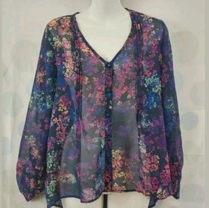 Pins And Needles Urban Outfitters Small Floral Top